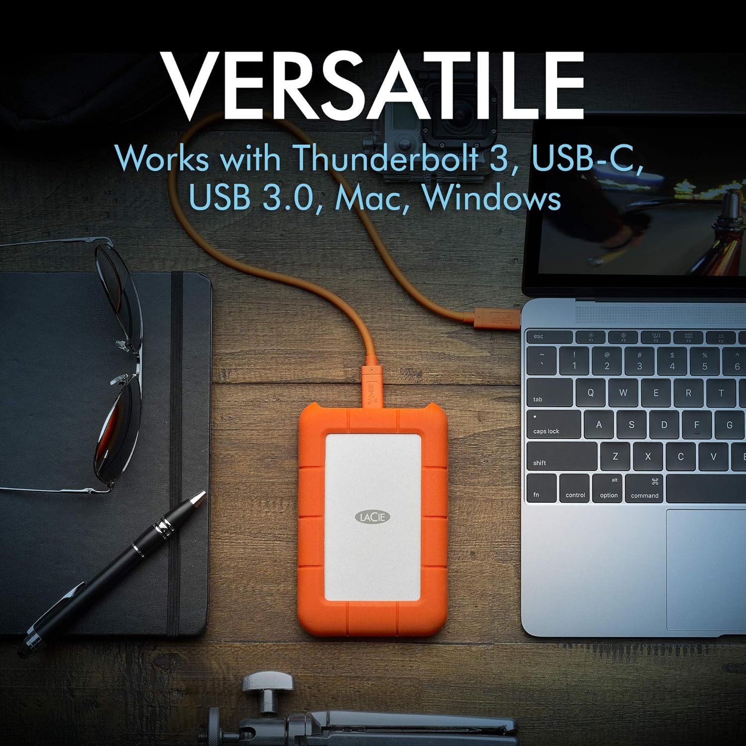 Seagate LaCie 2TB Rugged Mini USB-C; USB3.0; Drop; Crush and Rain Resistant