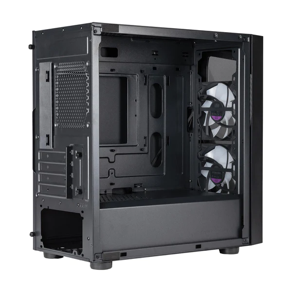 CM Case CMP320; MATX Mesh Geode panel; 2 x 120mm ARGB fans; expansive cooling. 