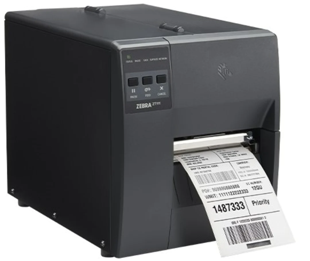 Zebra TT Printer ZT111; 4''; 203 dpi; Thermal Transfer; Tear; EU/UK Cords; USB; Serial; Ethernet; BTLE; USB Host; EZPL
