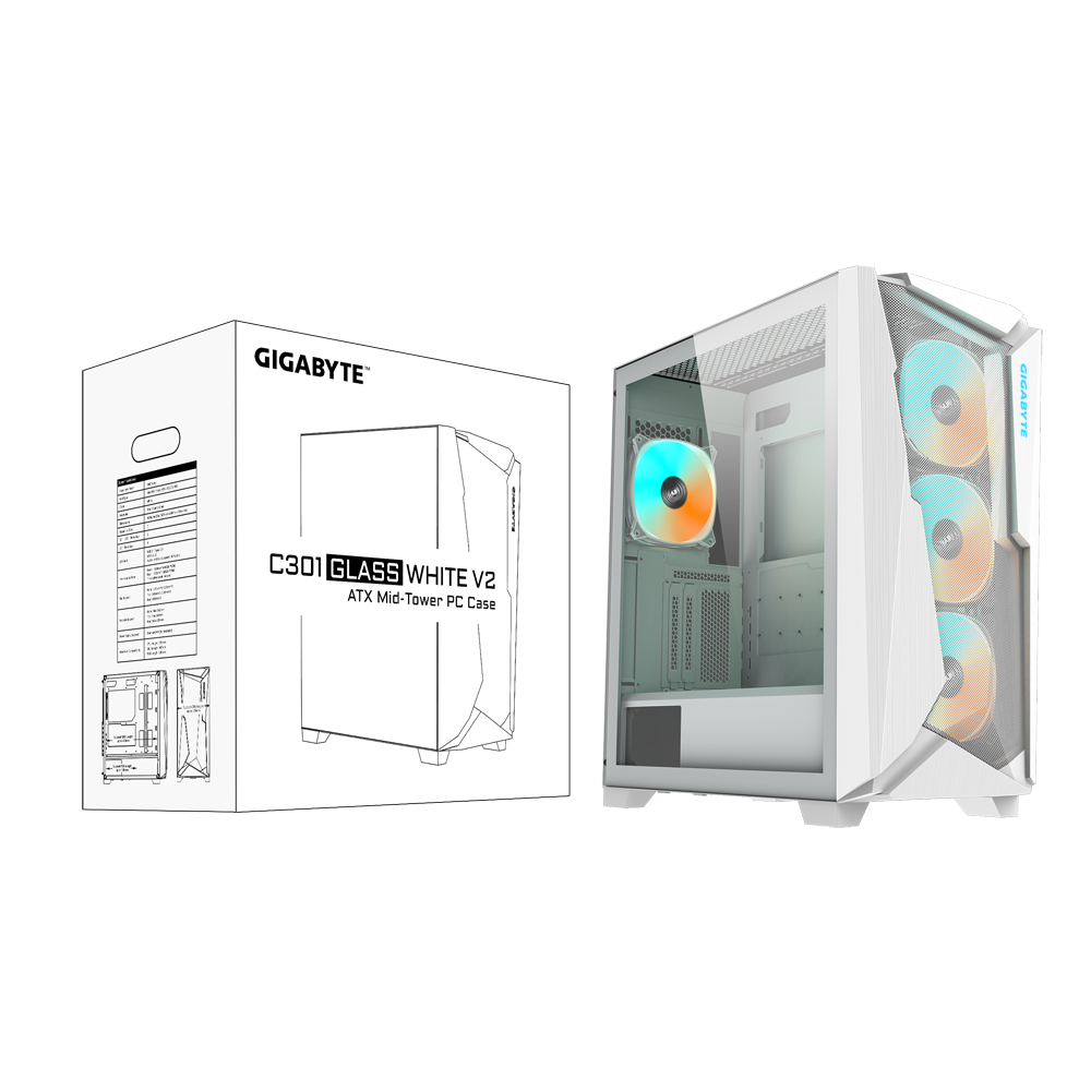 GIGABYTE C301 GLASS WHITE V2 Chassis