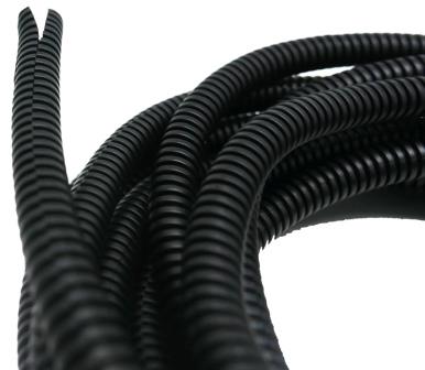 Solarix Flexible Conduit 10mm Diameter PVC Black 5 Metre