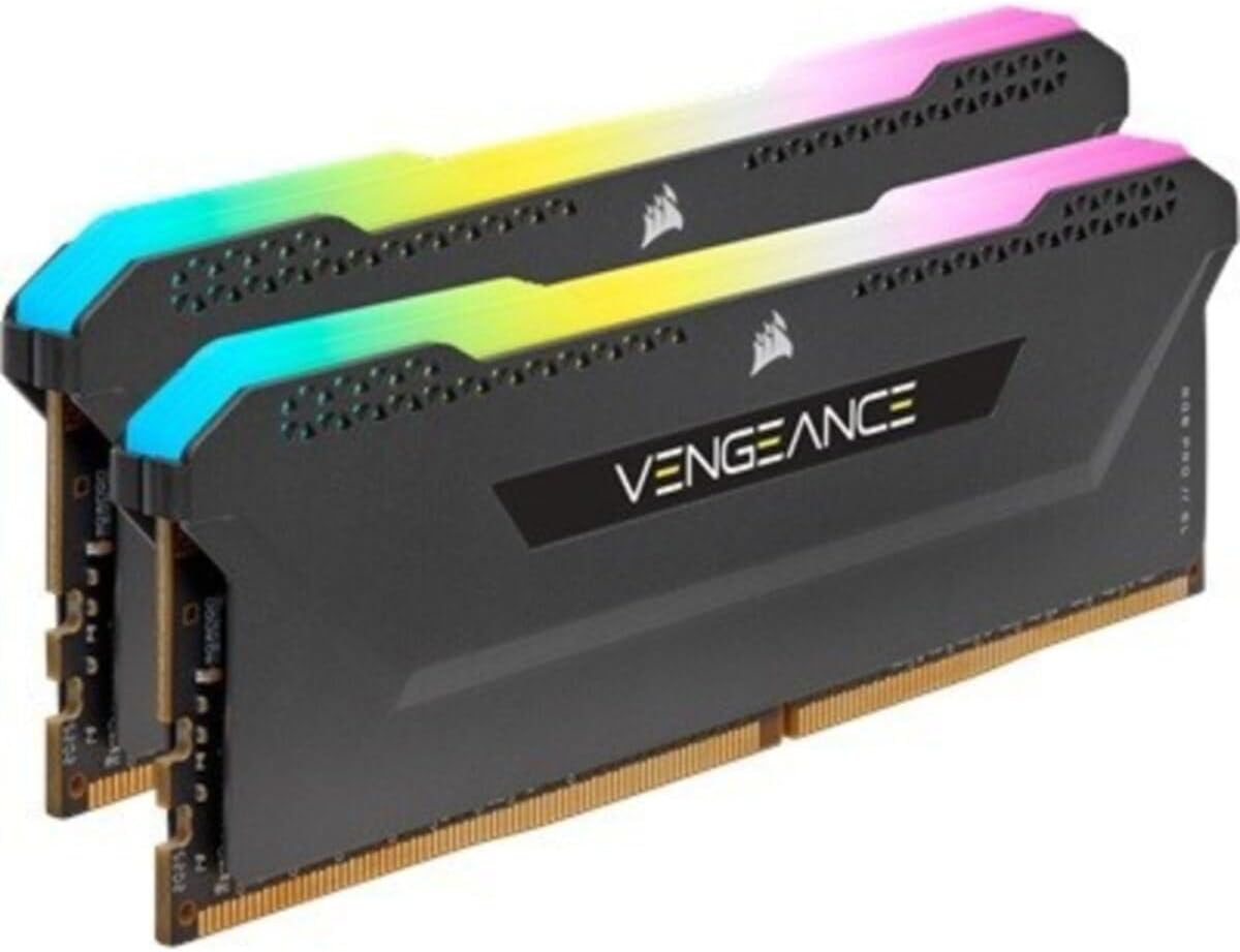 Corsair VENGEANCE® RGB PRO SL 16GB (2 x 8GB) DDR4 DRAM 3600MHz C18 Memory Kit; 18-22-22-42; 1.35; Black