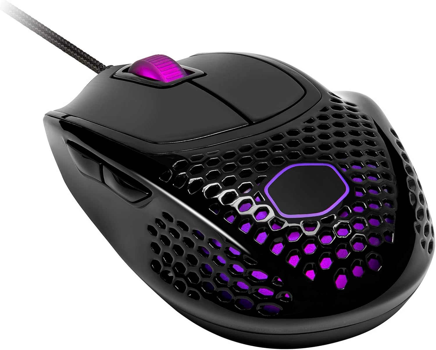 CM Mouse MM 720 Gloss Black; Ultra Light 53g Gaming Mouse; UltraWeave Paracord Cable; Pixart PMW3389 Sensor; PTFE Skates. 