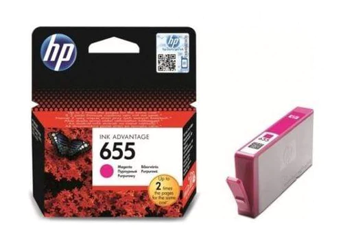 HP 655 Magenta Original Ink Advantage Cartridge;~600 pages. (DeskJet Ink Advantage 4615/4625/3515/3525/5525). 