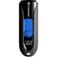 TRANSCEND 128GB JF790 USB3.1 GEN 1 CAPLESS FLASH DRIVE - BLACK AND BLUE