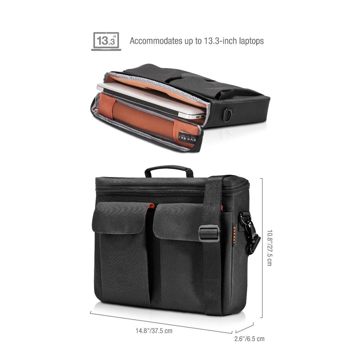 EVERKI EKF875 Briefcase; fits 13.3'' to 14''