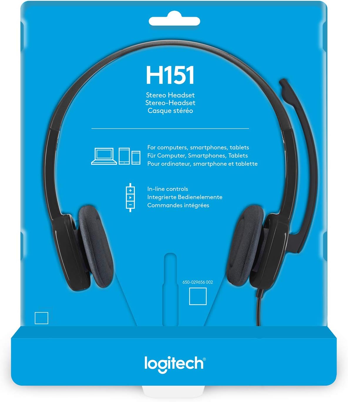 LOGITECH WIRED HEADSET H151 ANALOGUE BLACK 2 YEAR CARRY IN WARRANTY