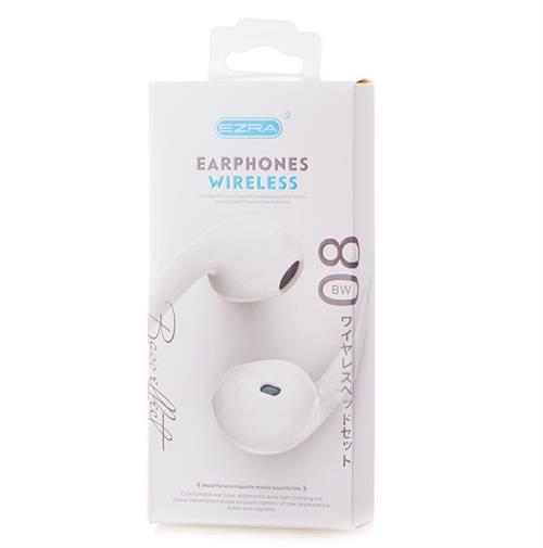 Ezra In Ear Bluetooth Handsfree Sweatproof White Earphones