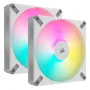 CORSAIR AF ELITE Series; AF140 RGB ELITE; 140mm Fluid Dynamic RGB Fan with AirGuide; Dual Pack with Lighting Node CORE