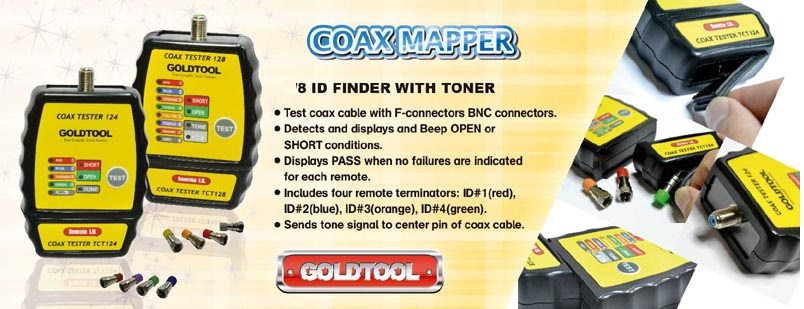 Goldtool Coax Cable Mapper 8 ID Finder with Toner