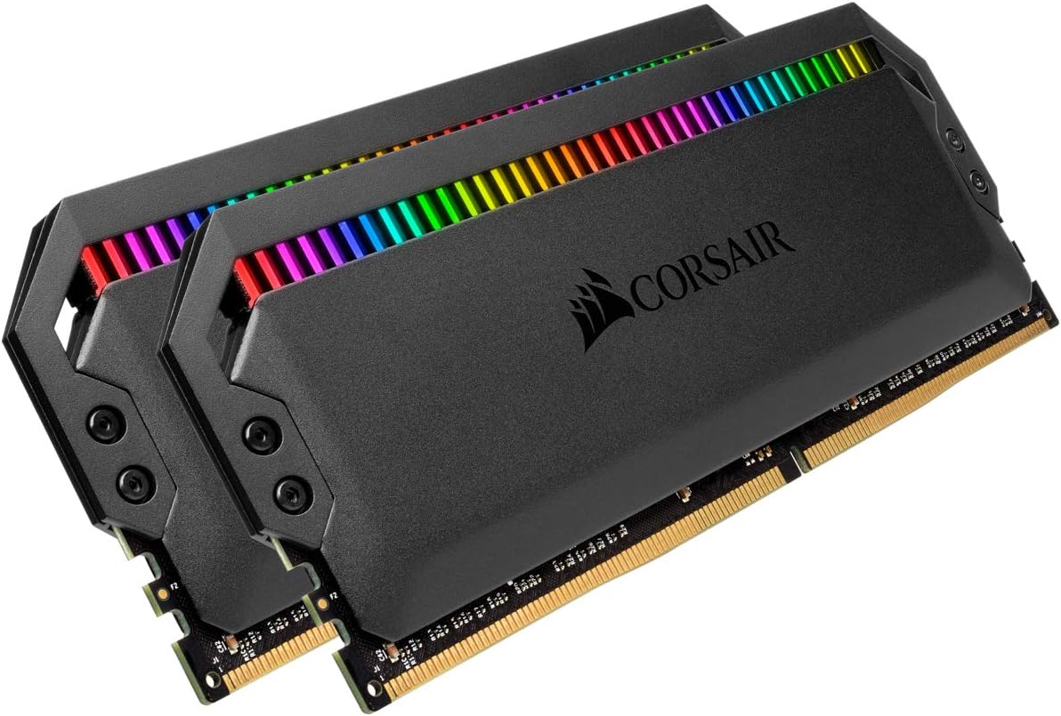 Corsair DOMINATOR® PLATINUM RGB 16GB (2 x 8GB) DDR4 DRAM 3600MHz C16 Memory Kit; 18-19-19-39; 1.35V; Black