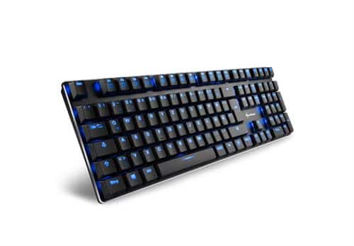 Sharkoon PureWriter Mechanical USB lkeyboard with Nuetral Blue LED illumination