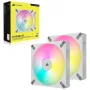 CORSAIR AF ELITE Series; AF140 RGB ELITE; 140mm Fluid Dynamic RGB Fan with AirGuide; Dual Pack with Lighting Node CORE