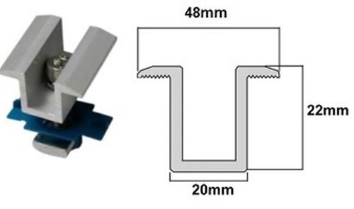 Solarix Mid Clamp 40mm ELL Solar Panel Mounting