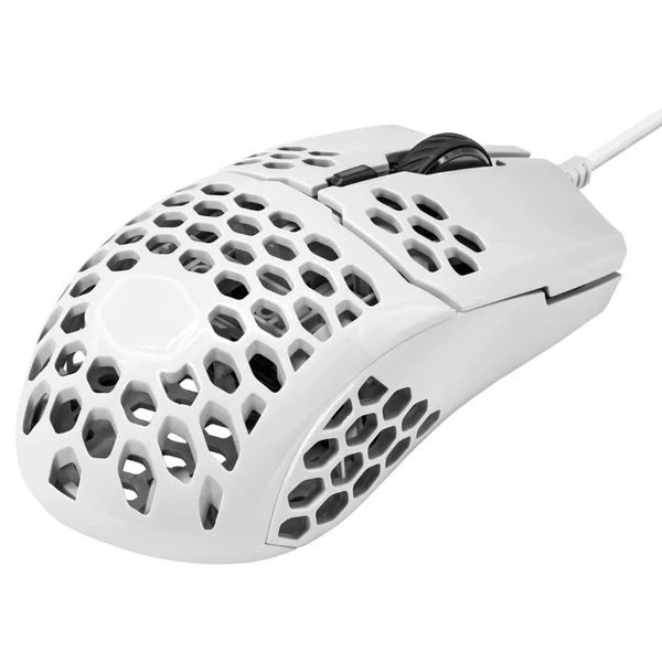 Cooler Master MM 710 Gloss White; Ultra Light 53g Gaming Mouse; UltraWeave Paracord Cable; Pixart PMW3389 Sensor; PTFE Skates. 