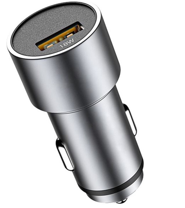 Ezra QC3.0 Quick Charge 1 Port Usb Car Charger Silver