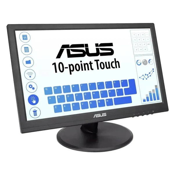 ASUS VT168HR Touch Monitor - 15.6'' (1366x768); 10-point Touch; HDMI; Flicker free; Low Blue Light; Wall-mountable; Eye care
