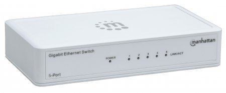 Manhattan 5 Port Gigabit Ethernet Switch Desktop Size