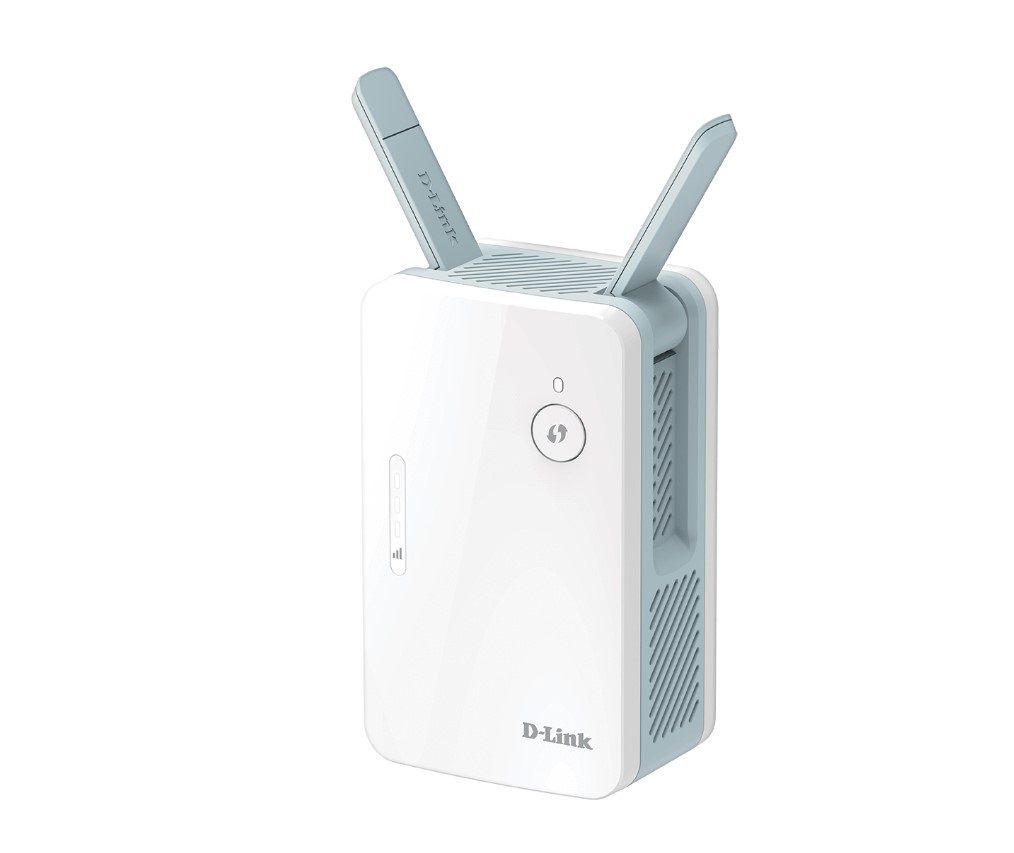 D-Link AX1500 Mesh Range Extender Dual-band 2x2 Wi-Fi 6; Up to 1200Mbps (5GHz) and 300Mbps (2.4GHz) speeds; Mesh capability with