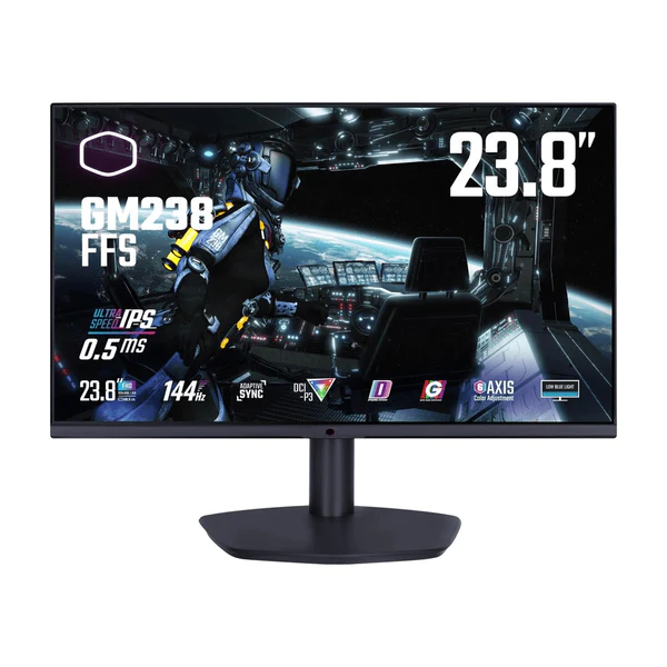 Cooler Master GM24; FHD 1920 x 1080; 144hz; IPS; HDR10; 0.5MS Response time; DCI-P3 90% sRGB 120%. 