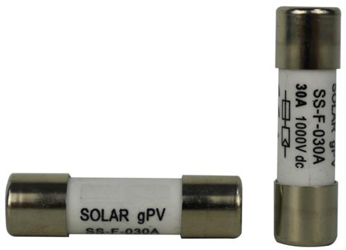 Solarix 30A Solar Photovoltaic Fuse 38mm x 10mm