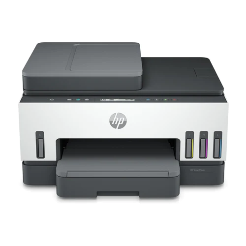 HP Smart Tank 750 All-in-OnePrint; Scan; Copy; ADF; Wireless; Black: Up to 15 ppm; Color: Up to 9 ppm;Auto Duplex;Hi-Speed USB 