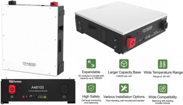 Solarix Dyness 48V 100Ah 4.8KWH LiFePo4 Single Battery Module