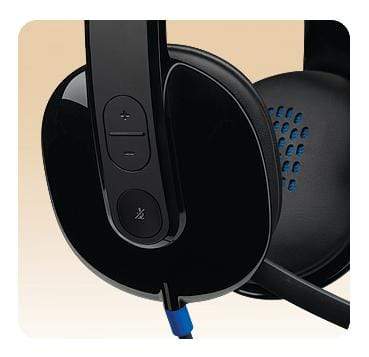 Logitech Headset H540 USB Headset Laser Tuned Drivers Comfortable Padding On Ear Audio Controls  Plug & Play 