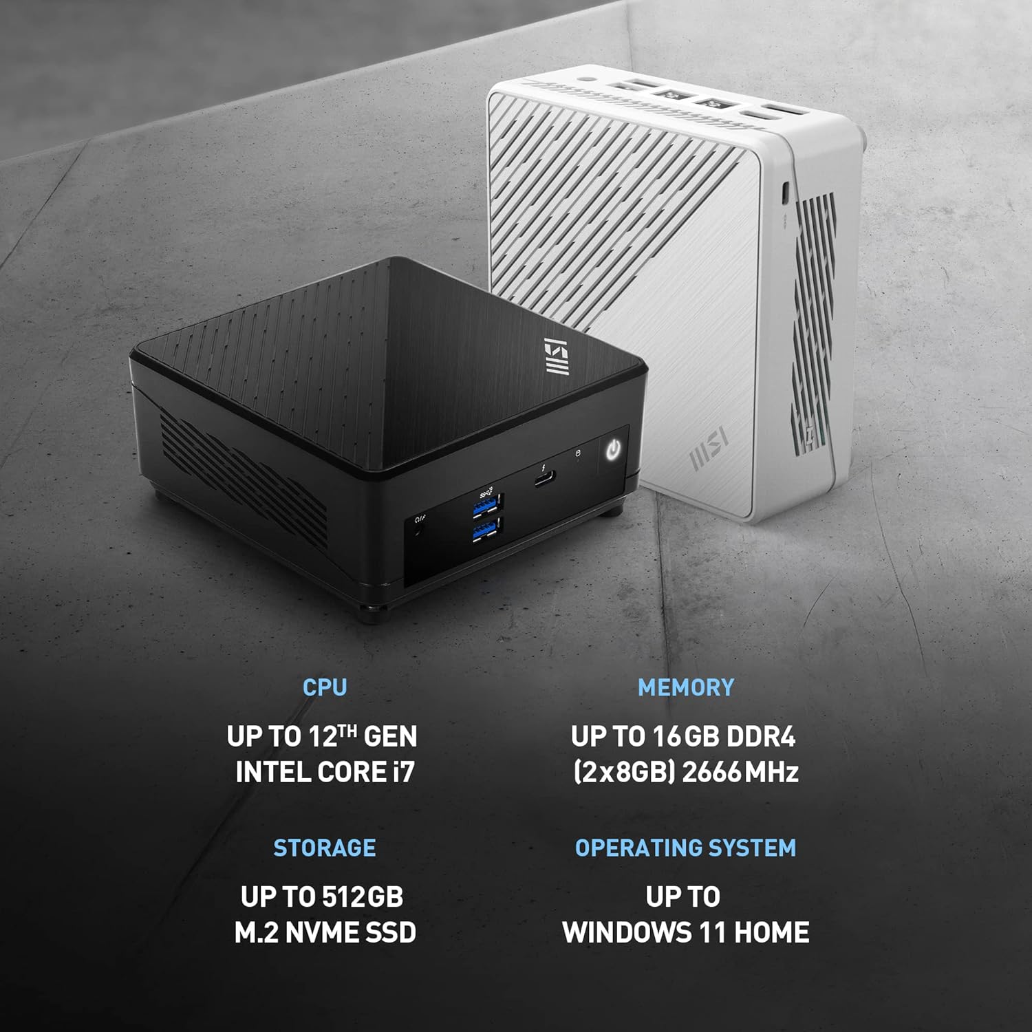 MSI CUBI L6 -i3-1215/ Iris™ Xe / SDD M.2 & 2.5''/ 2 X DDR4-SO DIMMs/USB /DP /HDMI/LAN/WL/BT.