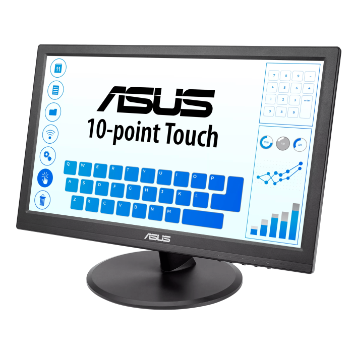 ASUS VT168HR Touch Monitor - 15.6" (1366x768), 10-point Touch, HDMI, Flicker free, Low Blue Light, Wall-mountable,Eye care