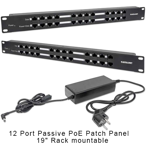 Intellinet 12 Port Passive PoE Patch Panel