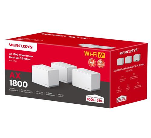 Mercusys Halo H70X AX1800 Whole Home Mesh WiFi 6 System (2 Pack)