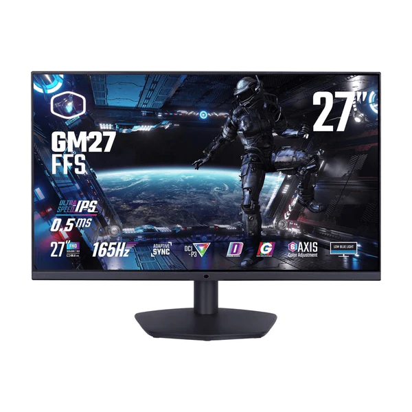 Cooler Master GM27; FHD 1920 x 1080; 165hz; IPS; HDR10; 0.5MS Response time; DCI-P3 90% sRGB 120%