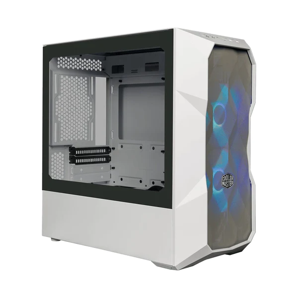 Cooler Master Masterbox TD300 White: Micro ATX; Mini ITX; Mesh Front Panel; Dual ARGB Fans; Tempered Glass Side Panel; Airflow