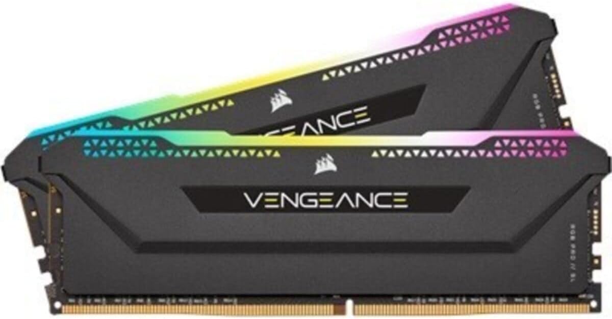 Corsair VENGEANCE® RGB PRO SL 16GB (2 x 8GB) DDR4 DRAM 3600MHz C18 Memory Kit; 18-22-22-42; 1.35; Black