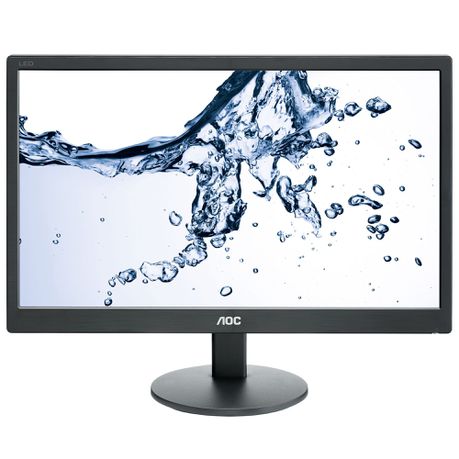 AOC monitor Monitor 18.5'' TN Panel; 1366x768; 16.7 Million colours; VGA; VESA 100x100; Internal Power Supply; 4 Year carry in w