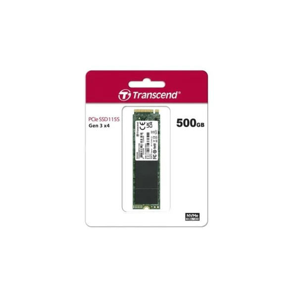 TRANSCEND 500GB MTE115S PCI-E GEN 3x4 M.2 2280 SSD 3D TLC - 3200 MB/s Read 2000 MB/s Write - 200 TBW
