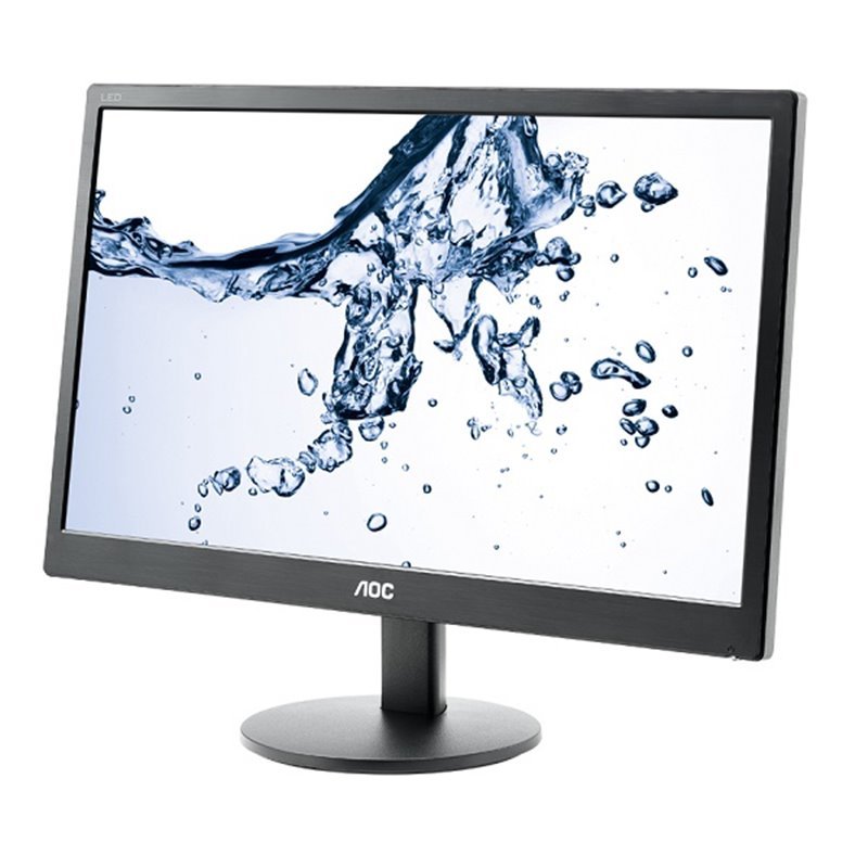 AOC monitor Monitor 18.5'' TN Panel; 1366x768; 16.7 Million colours; VGA; VESA 100x100; Internal Power Supply; 4 Year carry in w