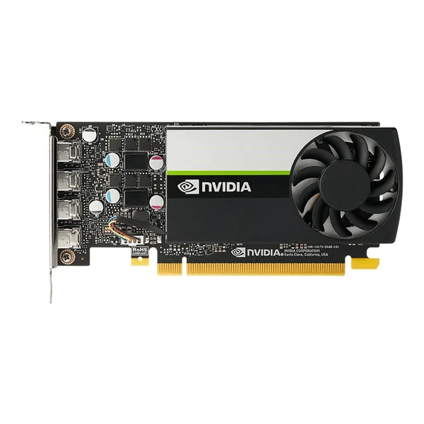 PNY NVIDIA QUADRO T1000 PCI-Express 3.0 x16 ; LP; 8 GB GDDR6 128-bit; 4x Mini DP 1.4 : LOW PROFILE; 50W. 