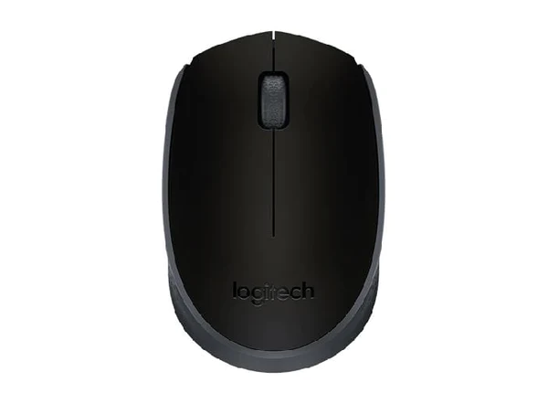 Logitech Wireless Mouse M171 (Black) Nano USB receiver 3 buttons optical tracking ratchet wheel 12-month battery life 10m range 