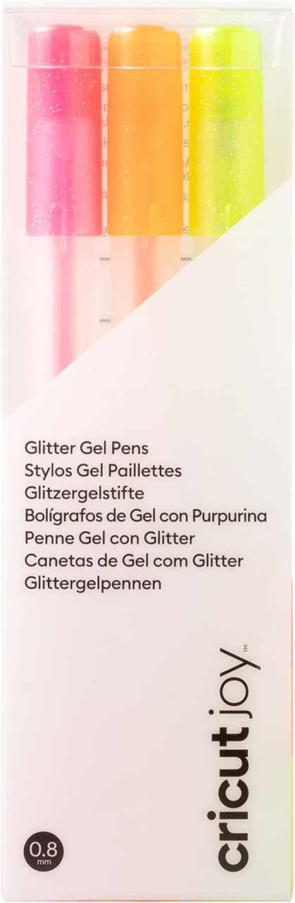 2009963 - Cricut 3 Glitter Gel Pens (0.8 mm) in Neon Pink; Neon Orange; Neon Yellow