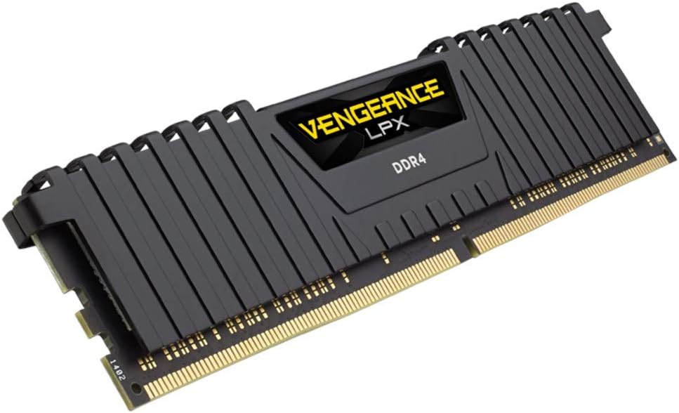 Corsair VENGEANCE® LPX 8GB (1 x 8GB) DDR4 DRAM 3000MHz C16 Memory Kit; 16-20-20-38; 1.2V; Black