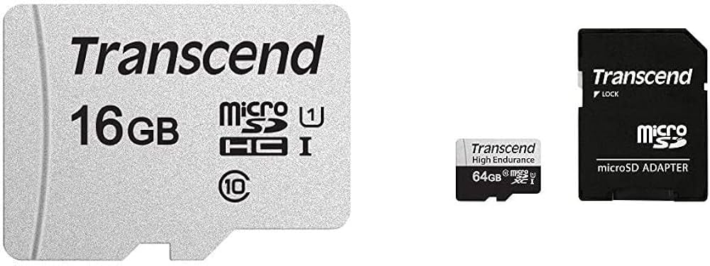 TRANSCEND 350V 64GB HIGH ENDURANCE MICRO SD UHS-I  U1 CLASS10 - READ 100 MB/S - WRITE 45MB/S - WITH SD ADPTOR 