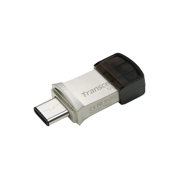 TRANSCEND 32GB JETFLASH 890 USB-C & USB 3.1 OTG FLASH DRIVE - SILVER