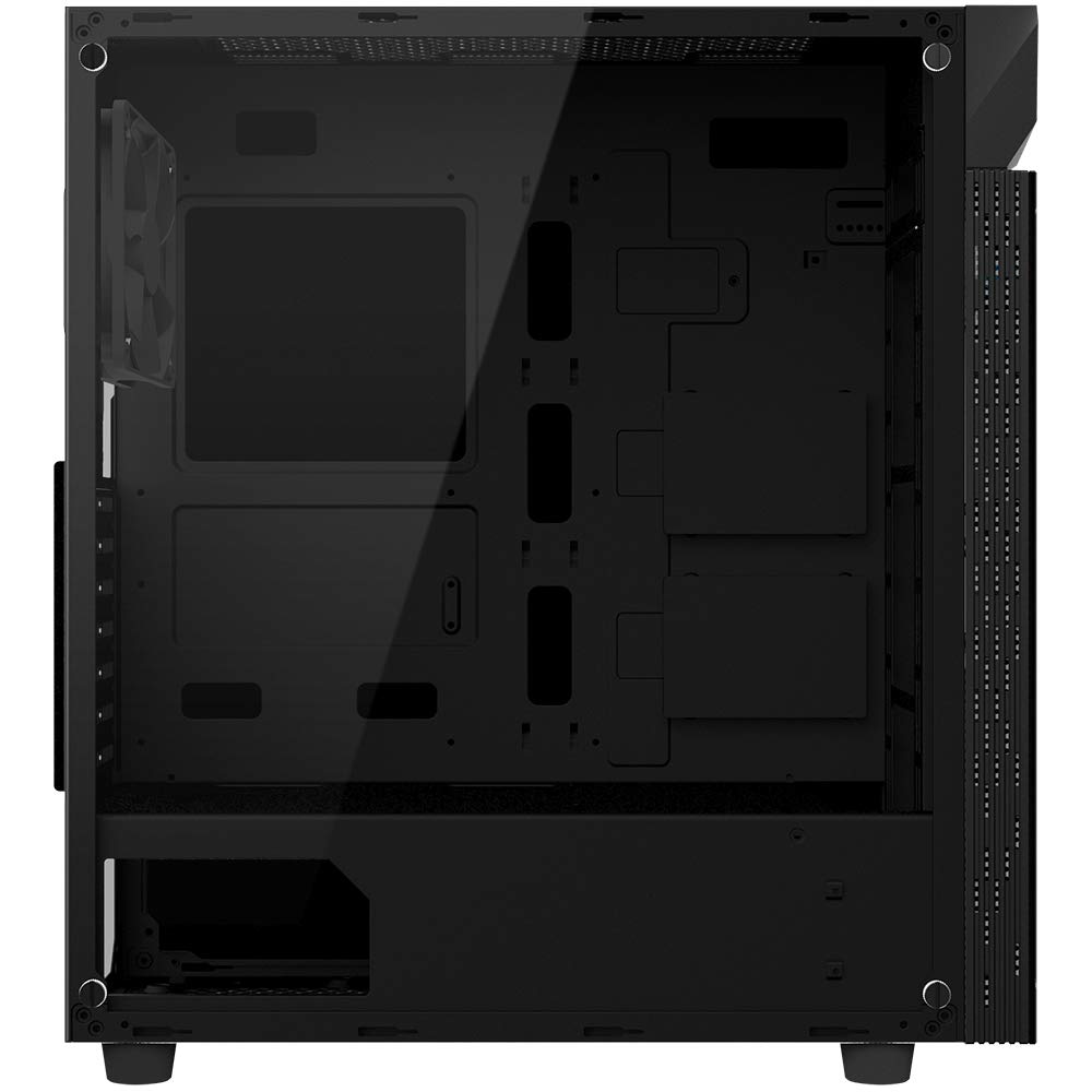 GIGABYTE C200 Glass Mid Tower; Black; Tempered Glass Side Panel; ATX