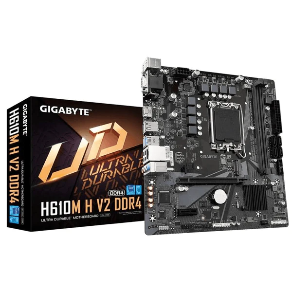 GIGABYTE Intel® H610 Chipset for LGA 1700; 2x DDR4; 1x M2; D-Sub/HDMI; mATX