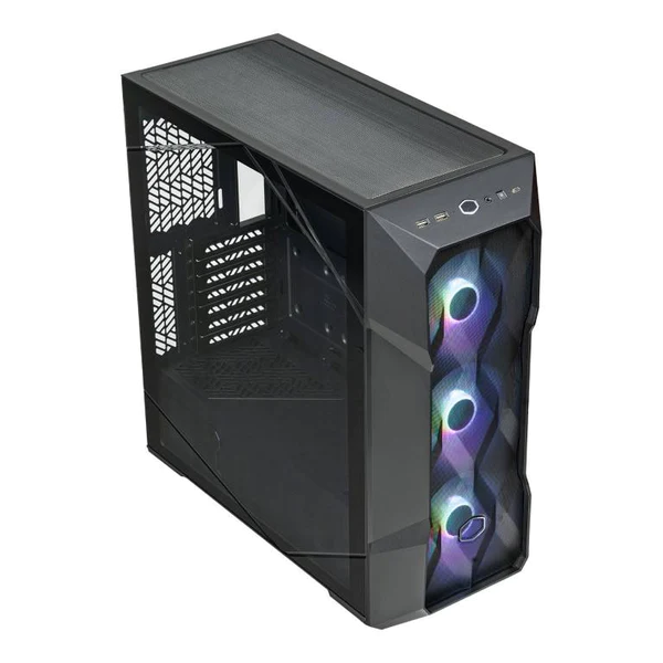 CM Case TD500 V2ATX; Mesh Black with Diamond Cut Design;Windowed; 3x 120mm RGB Fans