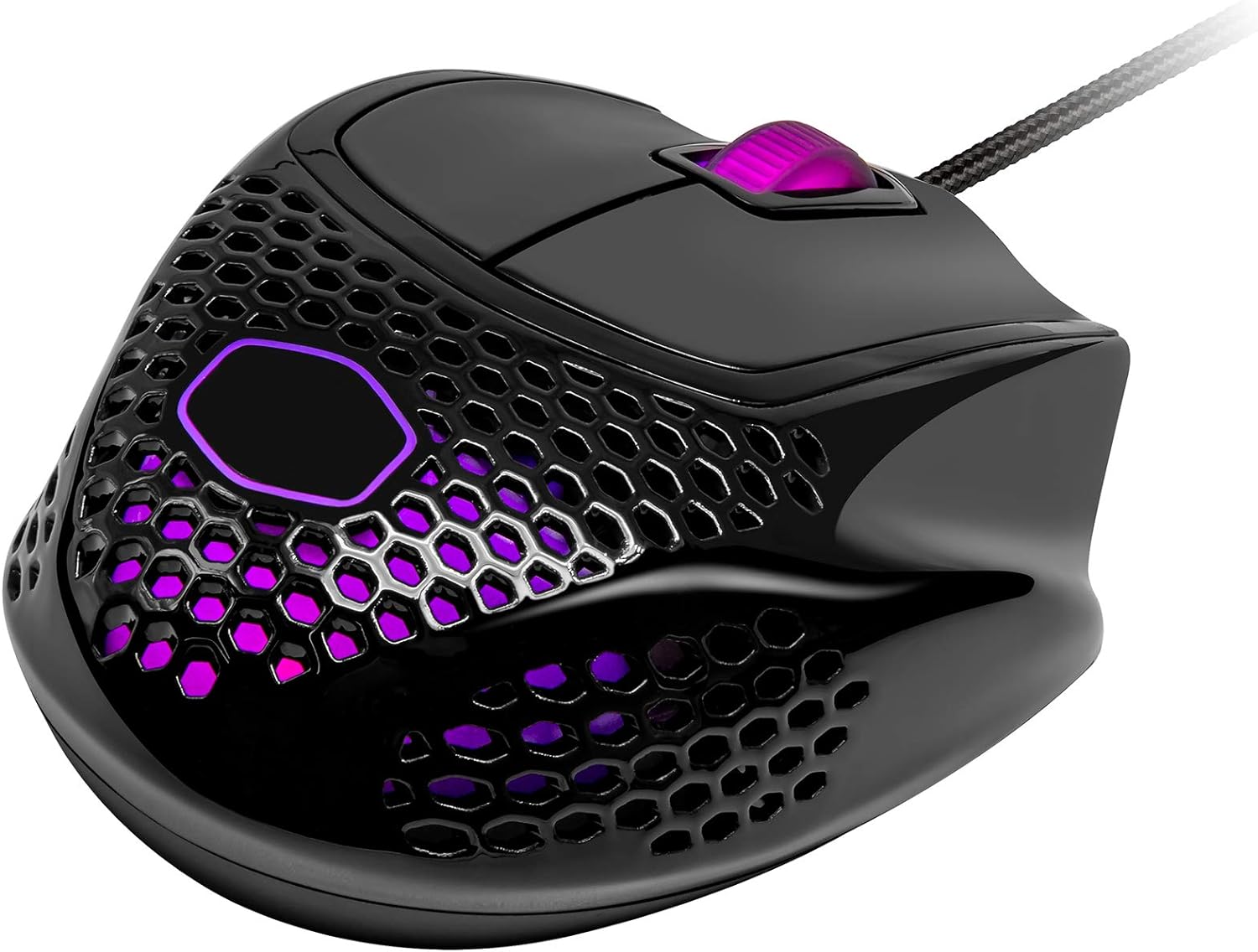 CM Mouse MM 720 Gloss Black; Ultra Light 53g Gaming Mouse; UltraWeave Paracord Cable; Pixart PMW3389 Sensor; PTFE Skates. 