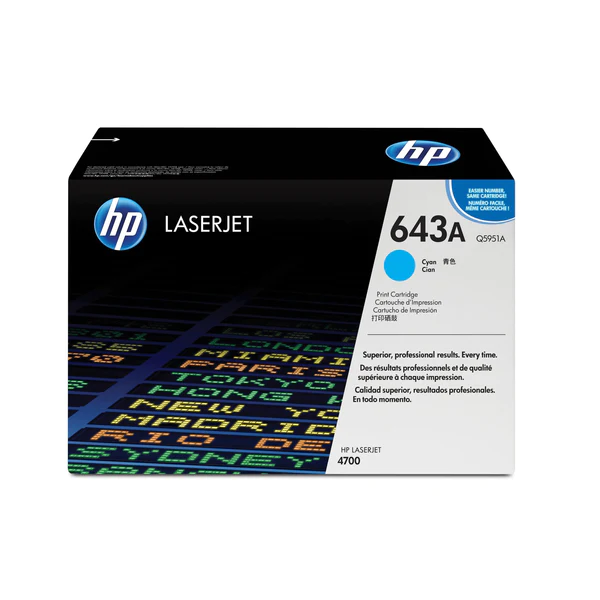 HP 643A Cyan Toner - 10000 Pages. 