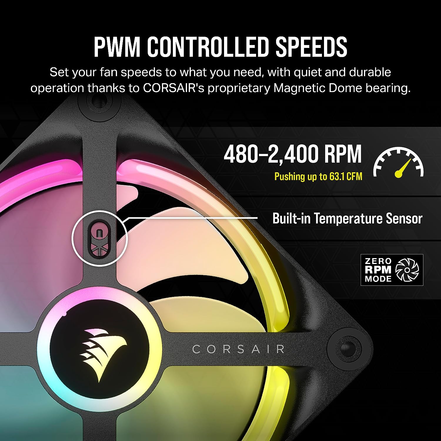 CORSAIR iCUE LINK QX120 RGB 120mm PWM Fans Starter Kit
